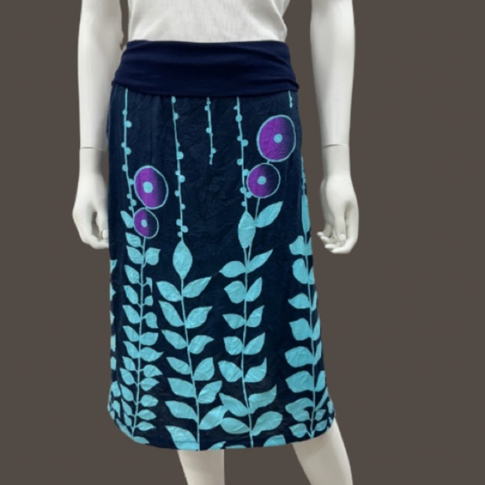 Luna Claire Easy Wear Pull On Roll Waist Boho Skirt